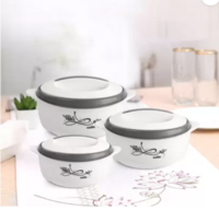 Cello : Sapphire Grey Thermoware Casserole Set  (Pack of 3)