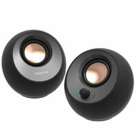  Creative Pebble V3 Black Minimalistic 2.0 USB-C Powered Desktop Speakers with BT 5.0, Amplified Audio, 8W RMS with 16W Peak Power, Clear Dialog,Aux-in