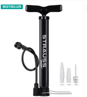 Strauss : Double Action, Air Bicycle Pump (Black)