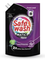 SafeWash by Wipro Front Load Matic With 2X Stain Removal Premium Fresh Liquid Detergent 1 L [location specific]