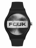 FCUK Analog Black Dial Men's Silicone Watch-Fc176B