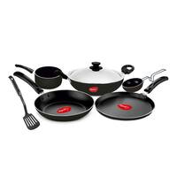 Pigeon Favourite 7 Piece Gift Set Non-Stick Coated Comes with Fry Pan, Kadhai, Lid, Sauce Pan