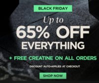 Myprotein Black Friday Sale-  Upto 65% off + free creatine on all orders