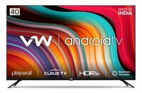  VW 101 cm (40 inches) Playwall Frameless Series Full HD Android Smart LED TV VW40F1 (Black) 