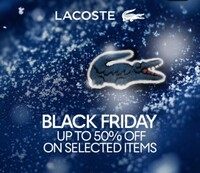 Lacoste black friday sale: Upto 50% off on Fashion