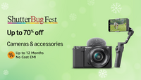 ShutterBug Fest- Up to 70% off on Cameras & accessories + upto 5000 off using One card