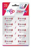Nippo Thor Leakproof Alkaline AAA Batteries 1.5 V| Pack of 10 | Longer Lasting Batteries | Guaranteed 15 Months in Remote | Non-Rechargeable