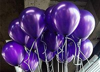 AMFIN® (Pack of 25) 10 inch Metallic Balloons - Dark Purple 