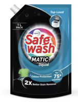 Grocery SafeWash by Wipro Top Load Matic With 2X Stain Removal Premium Fresh Liquid Detergent 1 L [location specific]
