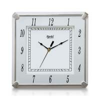 Ajanta Designer Plastic Wall Clock Battery Operated for Kitchen Home Office Clock with Large Numbers (19 x 19 x 3.5 cm, Quartz, White, Pack of 2) (Small)