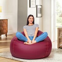 Solimo : Premium Faux Leather Bean Bag Filled with Beans | 3XL 