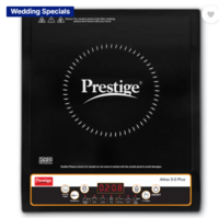 Prestige 1600 W Induction Cooktop Push Button  (Black, Atlas 3.0 Plus)