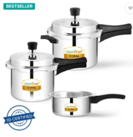 Greenchef Coral Combo 5 L, 3 L, 2 L Outer Lid Pressure Cooker  (Aluminium)