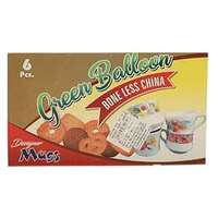 Walton Abstract Prints Mug Set, 140 ml, 6-Piece, White 