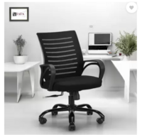 IAFA Diego Mid Back Ergonomic Office Chair with Heavy Duty Black Metal Base Mesh Office Arm Chair