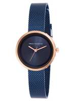 French Connection Stainless Steel Analog Blue Dial Women's Watch-Fcn00036G, Band_Black