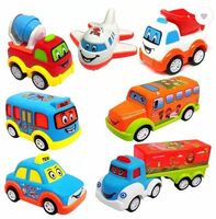 LWF Unbreakable Pull Back Texi Car Truck Bus Plane Toy for Boys girls Kids (Multicolor, Pack of: 7)