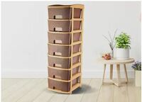 Prizam Fruits/Vegetables Kitchen Rack Plastic Plastic Free Standing Chest of Drawers Plastic Vanity Box, home and kitchen