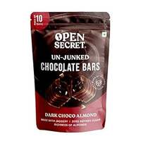 Open Secret Premium Dark Chocolate Gift Hamper | Healthy Snacks | No Refined Sugar | Gift Pack for Birthday, Anniversary, Valentine Gift for Kids, Family & Colleagues | Pack of 1 (10 Chocolate Bars)