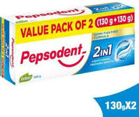 Pepsodent 2 in 1 Germ Fighting Formula Toothpaste 130 g (Pack of 2)
