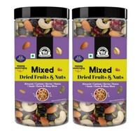 Jiomart - Wonderland Foods Premium Healthy Nutmix 1Kg (500g X 2) Jar, Dried Almonds, Black Raisins, Cashewnuts, Cranberries, Black Dates & Many More