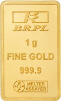Bangalore refinery 1gm 24k Gold bar (999.9)