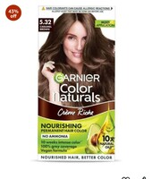 Garnier, Hair Colouring Creme, Long-lasting Colour, Smoothness & Shine, Color Naturals, Shade: 5.32 Caramel Brown, 70ml + 60g 