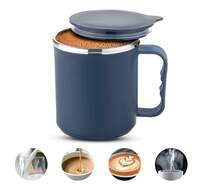 Stewit Coffee Mug with Lid Insulated Stainless Steel for Tea Milk Mug Inner Stylist Double Wall Cup for Home Office Restaurant Use Gift, 250 Milliliter (Multicolor)