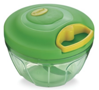 Prestige Green & Tranparent Anti Skid Veggie Cutter with 3 Stainless Steel Blades