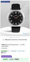 Timex black dail analog watch @483 or less with SC & FK axis card