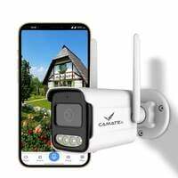 Camate Titan 3MP 4G Sim Based Wireless Outdoor Bullet CCTV Camera for Home, Office, Remote Area and contruction site | Waterproof | Two-Way Talk | Supports 256 GB SD Card

