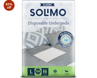 Amazon Brand - Solimo Classic Underpads Large (L) Size, 10 Count| 90 X 60 cm|Unisex, High Absorbency, Super Soft