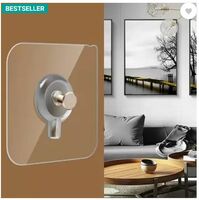 CANWAY Self Adhesive Wall for Hanging Photo Frame , Home and Bathroom bear up to 8 kg Hook 6  (Pack of 6)