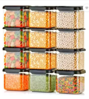 Womens 1st Choice Plastic Grocery Container - 550 ml (Pack of 12, Black)