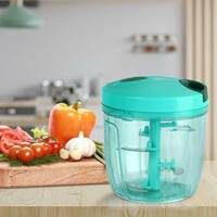 cello Multi Utility Magic Hand Chopper XL | 5 Stainless Steel Blades | 900 ml| Green Vegetable & Fruit Chopper  (1 Chopper Bowl With SS Blade)