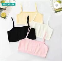 Pack of 4 Girls Training/Beginners Non Padded Bra  (Black, Pink, White, Beige)