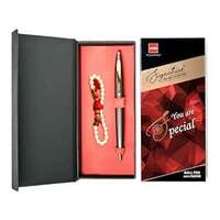 Limited-time deal: Cello Signature Pen Gift Set | Blue Ink | Pack Of 1 Rudraksha Pearl Bracelet & 1 Ball Pen | Gun Metal Finish