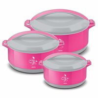 Milton : Divine Stainless Steel Casserole (Set of 3 / Pink)