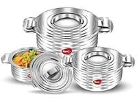 Pigeon HotPot Insulated Stainless Steel Casserole 1,1.5,2.5 litres, Insulated Thermal Serving Bowl, Keeps Food warm for Long Hours, Food Grade