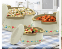Milton Cream-Coloured Set of 3 Elegance Jr Inner Steel Casserole Gift Set