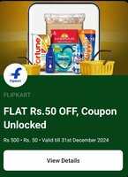 Paytm x Flipkart Grocery | Flat Rs.50 off on Rs.500 (user specific)