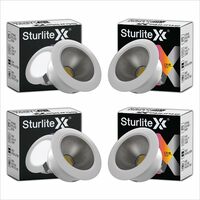 Sturlite Jasper 1 W LED Spotlight| 6500K Cool White Color Temperature| 36mm-Cutout & Compact Design Ceiling Ligh| CRI Tech With High Voltage Protection Downlight - Pack of 4