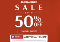 Jack & Jones Sale - Upto 50% off + Extra 10% off Kotak Bank Cards