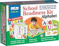 Creative's School Readiness Kit-Alphabet | Early Learning Kit for Kids | Pre-School Learning Game | Alphabet Board Book| Board Game | Wall Chart | Match-ups | Best Gift for 3 & Up