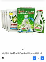 Ariel matic liquid trial kit fesh detergent at Rs.1 ( location specific)