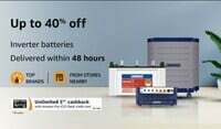 Amazon - Upto 40% Inverter & Batteries by Tata, Luminous & more