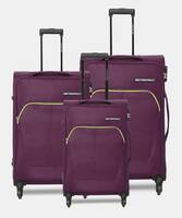 METRONAUT  Soft Body Set of 3 Luggage 4 Wheels - Supreme Combo Set (30inch+26inch+22inch) - Purple