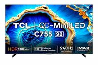 TCL 248 cm (98 inches) 4K Ultra HD Smart QD-Mini LED Google TV 98C755 (Black)