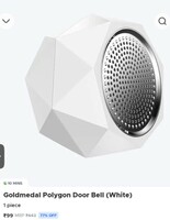 @99 blinkit-Goldmedal Polygon Door Bell (White)
