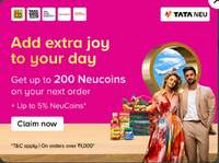 TataNeu: Shop for ₹1000/₹2000 and Get Upto 100/200 Neu Coins